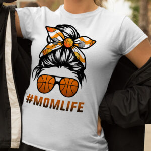 Basketball Mom Shirt Mom Life Basketball Mothers Day Messy Bun
