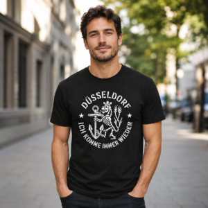 Dusseldorf Vintage Skeleton Graphic TShirt - Image 2