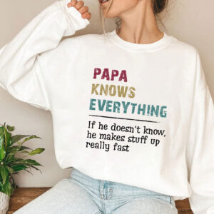Alternative view of Grandpa Shirt Father Day Dad Knows A Lot Grandpa Knows Everything
