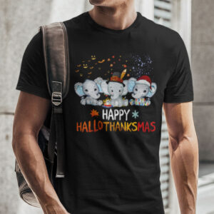 Happy Hallothanksmas Elephant Shirt - Afbeelding 2
