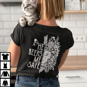 He Keeps Me Safe Shirt Lion Valentines Day Gift