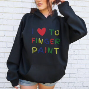 I Love To Finger Paint Couple T Shirt - Imagem 3