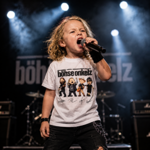 Böhse Onkelz Cartoon Band – T-Shirt, Hoodie, Kinder-T-Shirt; Sweatshirt für Rockfans - Afbeelding 4