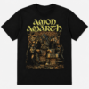 Amon Amarth Viking Warrior & Wolves Graphic Black T-Shirt