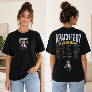 Apache 207 Arena Tour 202526 Flight Crew T-Shirt, Hoodie, Sweater Limited Edition - Afbeelding 3