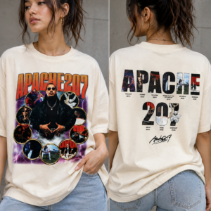 Alternative view of Apache 207 Retro Collage & Song Timeline T-Shirt