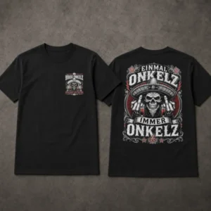 Böhse Onkelz Einmal Onkelz Immer Onkelz T-Shirt – Totenkopf Rock Shirt