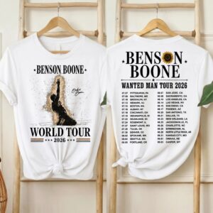 Benson Boone Wanted Man Tour 2026 Shirt - Imagem 3