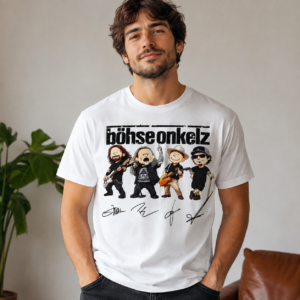 Böhse Onkelz Cartoon Band – T-Shirt, Hoodie, Kinder-T-Shirt; Sweatshirt für Rockfans