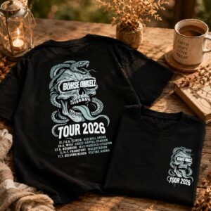 Bohse Onkelz Tour 2026 Skull Snake Tshirt Sweatshirt Hoodie - Afbeelding 2