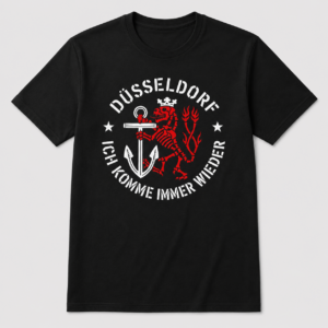 Düsseldorf Ich Komme Immer Wieder Löwe Anker T-Shirt