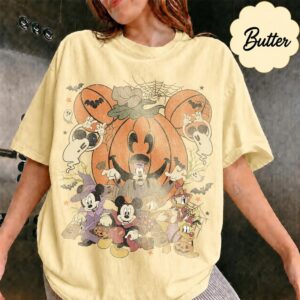 Disney Halloween Pumpkin Shirt, Mickey And Friends Trick Or Treat Tee