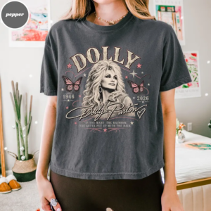 Dolly Parton Tribute Crop Top, Comfort Colors Boxy Tee