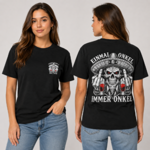Einmal Onkel Immer Onkel - Generation X Est. 1975 Skull T-Shirt - Afbeelding 3