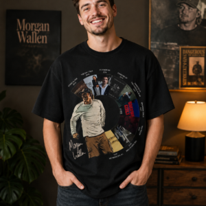 Alternative view of Morgan Wallen Discography Album, Vintage Graphic Shirt