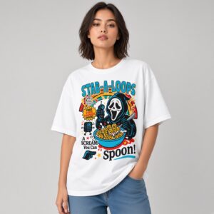 Stab A Loops Cereal T-Shirt, Retro Ghostface Scream Halloween Shirt,