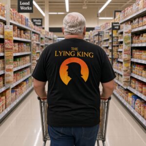 The Lying King Trump Funny Political T-Shirt – Satirical Graphic Tee - Bilde 2