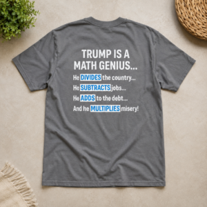 Trump Is a Math Genius Funny Political Unisex T-Shirt, Anti Trump Graphic Tee