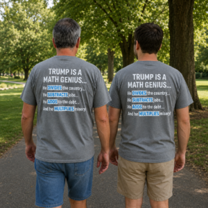 Alternativ visning av Trump Is a Math Genius Funny Political Unisex T-Shirt, Anti Trump Graphic Tee