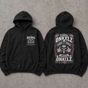Böhse Onkelz Einmal Onkelz Immer Onkelz Hoodie – Totenkopf Rock Shirt
