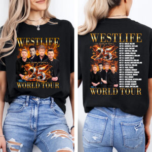 Westlife – 25th Anniversary World Tour 2026 UK 2 Side Shirt