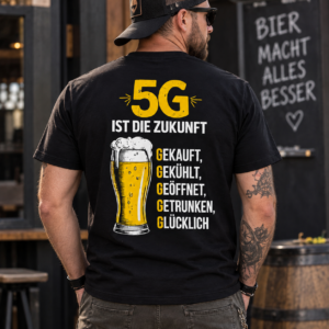 5G ist die Zukunft – Bier T-Shirt - Image 3