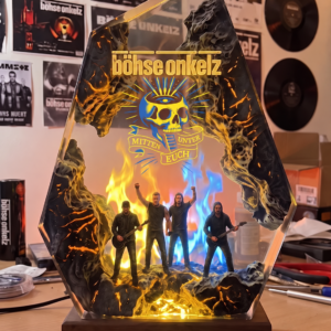 Böhse Onkelz Fan Deko – Resin 3D Acryl Display „Mitten unter Euch“ – Rock Sammlerstück - Afbeelding 2