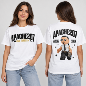 Apache 207 Arena Tour 202526 – Front & Back Graphic T-Shirt - immagine 3
