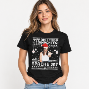 Apache 207 Fröhliche Weihnachten Christmas Graphic T-Shirt - Image 3