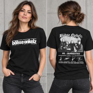 Alternative view of Böhse Onkelz 46 Jahrestag 1980–2026 Tempus Vincit Omnia T-Shirt