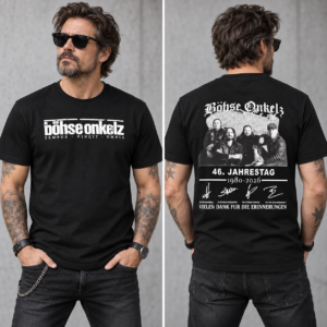Böhse Onkelz 46 Jahrestag 1980–2026 Tempus Vincit Omnia T-Shirt - Image 3
