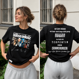Böhse Onkelz Auf Gute Freunde T-Shirt – Front & Back Fan Shirt