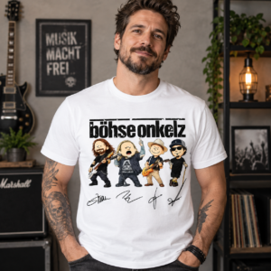 Böhse Onkelz Cartoon Band Signatures T-Shirt