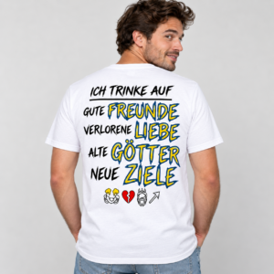 Böhse Onkelz Ich Trinke Auf Gute Freunde T Shirt Weiß - Afbeelding 2