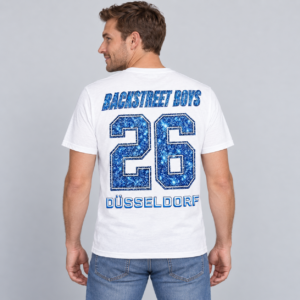 Alternative view of Backstreet Boys Düsseldorf 2026 T-Shirt Into The Millennium mit Front- und Rückendruck