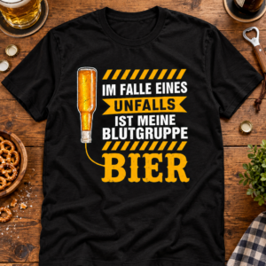Blutgruppe Bier – Lustiges Herren T-Shirt