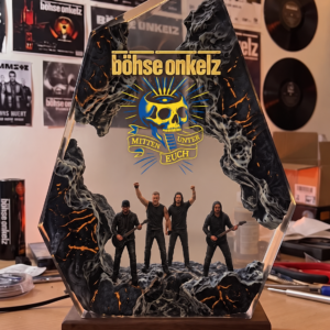 Böhse Onkelz Fan Deko – Resin 3D Acryl Display „Mitten unter Euch“ – Rock Sammlerstück