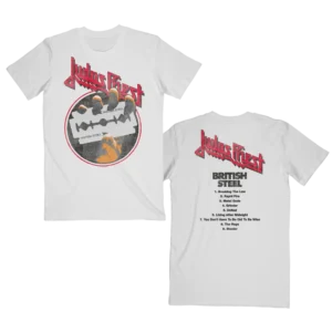 British Steel Tracklist Tee Judas Priest T-Shirt, Sweatshirt Hoodie