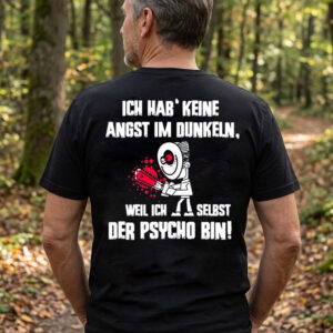 Lustiges Herren T-Shirt Schwarz | "Ich Hab Keine Angst Im Dunkeln" Spruch