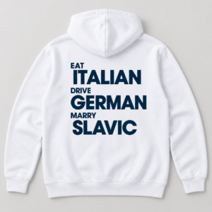 Visão alternativa de Eat Italian Drive German Marry Slavic T Shirt Funny European Quote Tee