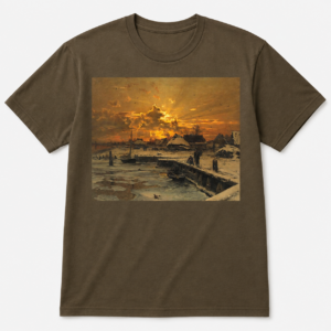Ein Fischerdorf im Winter - Walter Moras, Unisex T-Shirt, Sweatshirt, Hoodie