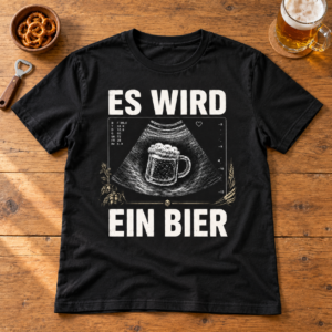 Es wird ein Bier – Lustiges Bier-Ultraschall-T-Shirt für Herren