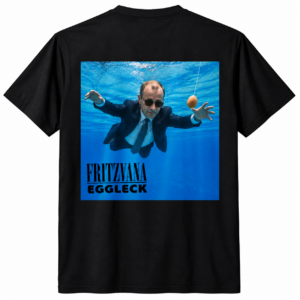 Fritzvana Eggleck Underwater Parody Funny Black T-Shirt