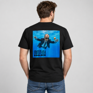 Fritzvana Eggleck Underwater Parody Funny Black T-Shirt - immagine 2
