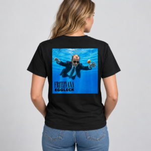 Fritzvana Eggleck Underwater Parody Funny Black T-Shirt - immagine 3