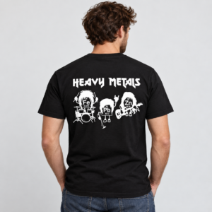 Heavy Metals – Fe Pb Zn Rock Band T-Shirt – Image 3