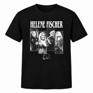 Helene Fischer Black & White Portrait Collage Signature Black T-Shirt