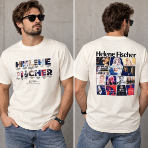 Helene Fischer Career Collage Front & Back Cream T-Shirt – Image 2