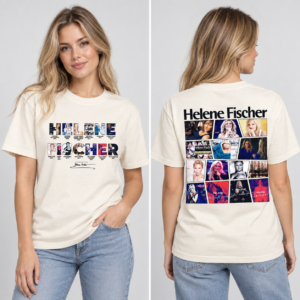 Helene Fischer Career Collage Front & Back Cream T-Shirt – Image 3
