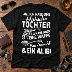 Ja, ich habe eine hübsche Tochter – Lustiges Papa T-Shirt